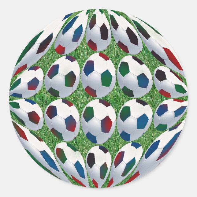Redonda pegatina de baloncesto de fútbol 3D (Anverso)