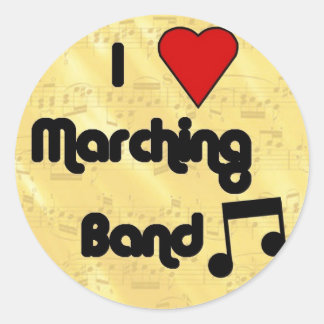 Redonda Pegatina de banda de marcha