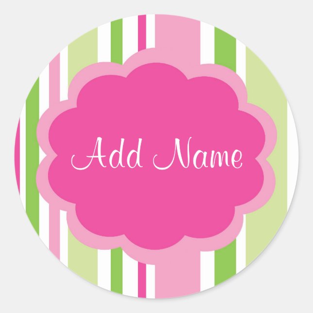 Redonda Pegatina de banda de Personalizable Chica de Guay (Anverso)