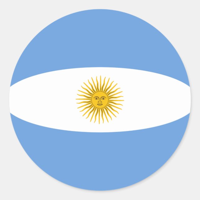 Redonda Pegatina de bandera con efecto ojo de pez de Argen (Anverso)