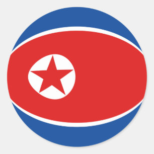 Redonda Pegatina de bandera con efecto ojo de pez de Corea