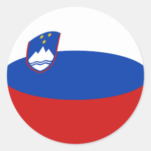 Redonda Pegatina de bandera con efecto ojo de pez de Eslov
