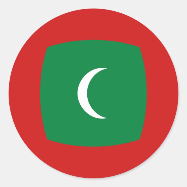 Redonda Pegatina de bandera con efecto ojo de pez de Maldi (Anverso)