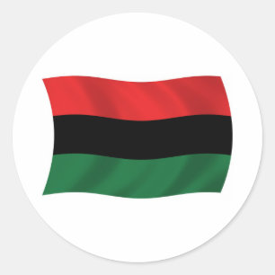 Redonda Pegatina de Bandera de África (UNIA)