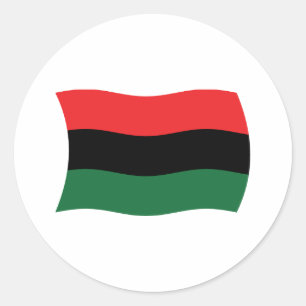 Redonda Pegatina de Bandera de África (UNIA)
