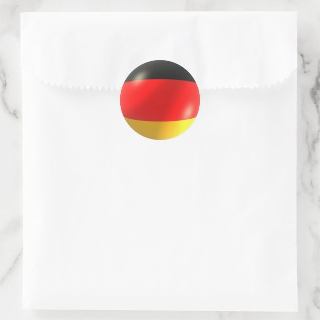 Redonda Pegatina de bandera de Alemania (Bolso)