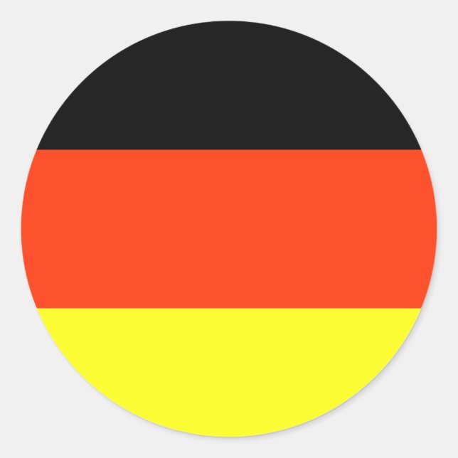 Redonda Pegatina de bandera de Alemania (Anverso)