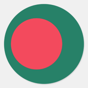 Redonda Pegatina de Bandera de Bangladesh