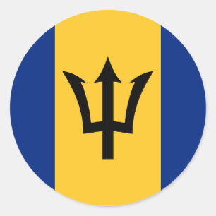 Redonda Pegatina de bandera de Barbados