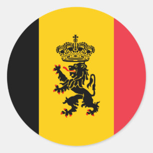 Redonda Pegatina de bandera de Bélgica