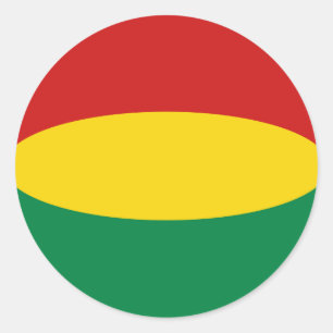 Redonda Pegatina de bandera de Bolivia ojo de pez