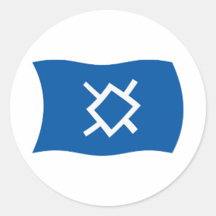 Redonda Pegatina de bandera de Cheyenne del Norte