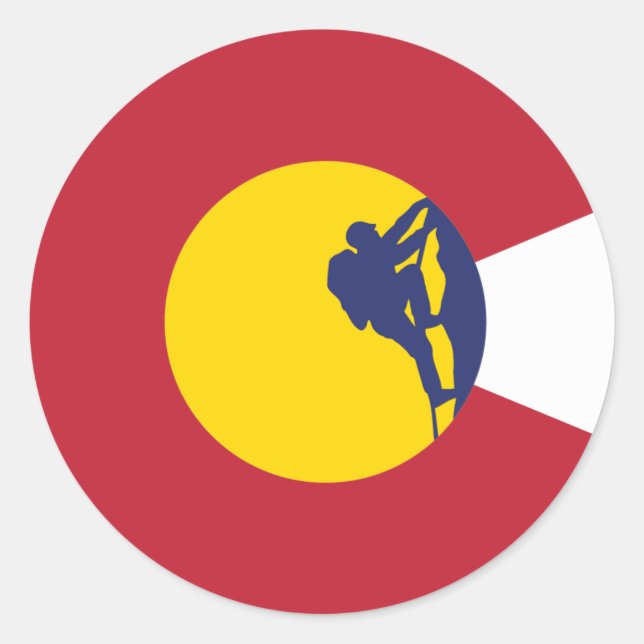 Redonda Pegatina de Bandera de Colorado (Anverso)