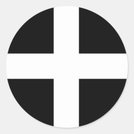 Redonda Pegatina de bandera de Cornish