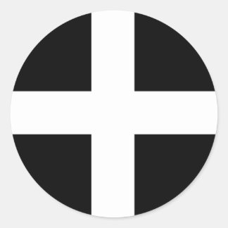 Redonda Pegatina de bandera de Cornish