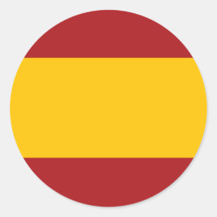Redonda Pegatina de Bandera de España