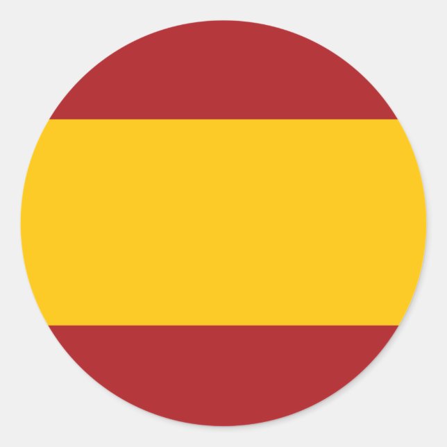 Redonda Pegatina de Bandera de España (Anverso)