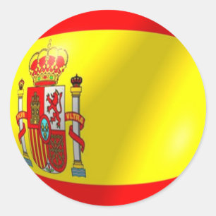 Redonda Pegatina de bandera de España