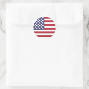 Redonda Pegatina de Bandera de Estados Unidos