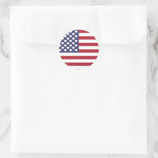 Redonda Pegatina de Bandera de Estados Unidos