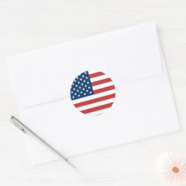 Redonda PEGATINA de bandera de Estados Unidos