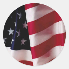 Redonda Pegatina de Bandera de Estados Unidos