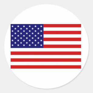 Redonda Pegatina de Bandera de Estados Unidos