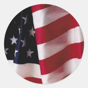 Redonda Pegatina de Bandera de Estados Unidos