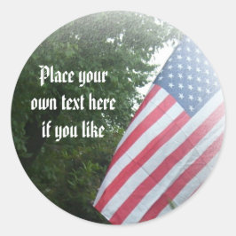 Redonda Pegatina de bandera de Estados Unidos