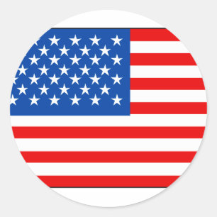 Redonda Pegatina de Bandera de Estados Unidos