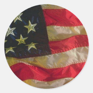 Redonda Pegatina de Bandera de Estados Unidos