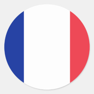 Redonda Pegatina de bandera de Francia