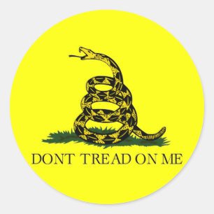 Redonda Pegatina de bandera de Gadsden