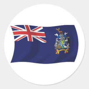 Redonda Pegatina de bandera de Georgia y Sandwich