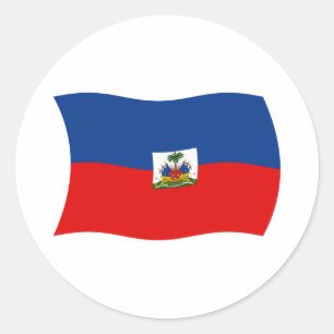 Redonda Pegatina de bandera de Haití