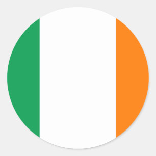 Redonda Pegatina de bandera de Irlanda