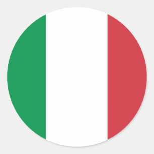 Redonda Pegatina de bandera de Italia