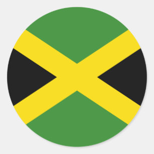 Redonda Pegatina de Bandera de Jamaica