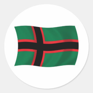 Redonda Pegatina de bandera de Karelians