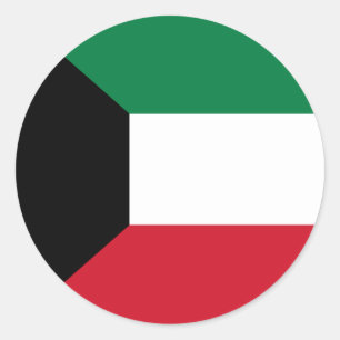 Redonda Pegatina de bandera de Kuwait