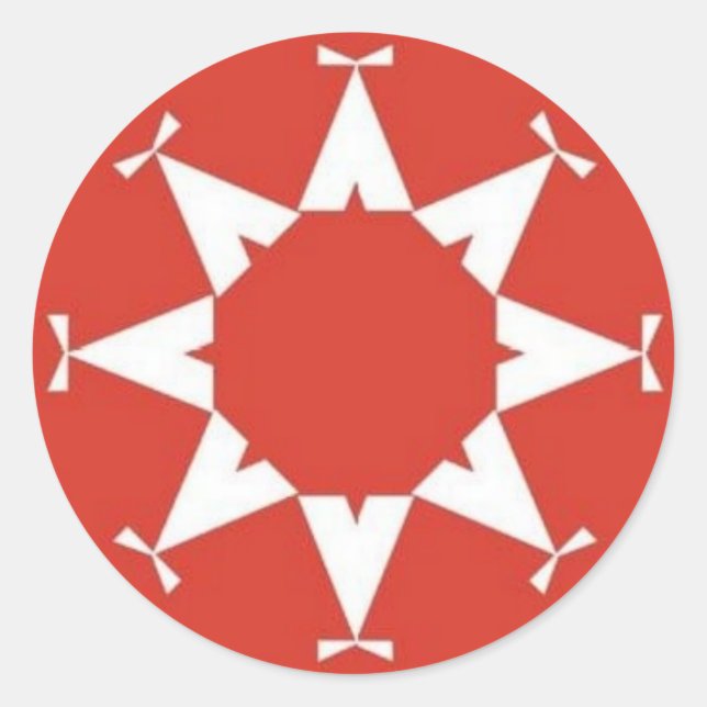 Redonda Pegatina de bandera de Lakota (Anverso)