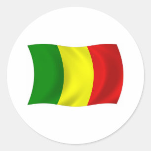 Redonda Pegatina de bandera de Mali