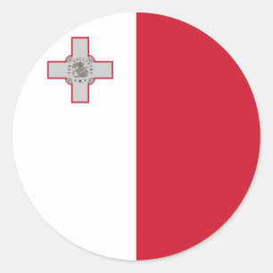 Redonda Pegatina de bandera de Malta
