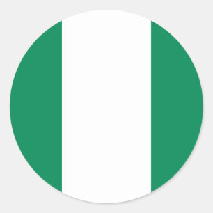 Redonda Pegatina de bandera de Nigeria