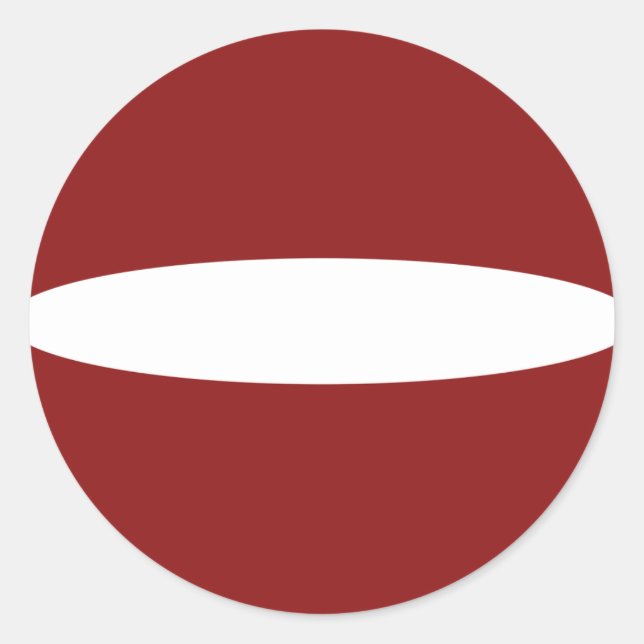 Redonda Pegatina de bandera de ojo de pez de Letonia (Anverso)