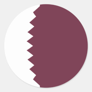 Redonda Pegatina de bandera de ojo de pez de Qatar