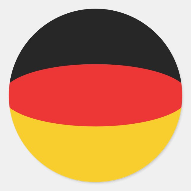 Redonda Pegatina de bandera de pesca de Alemania (Anverso)