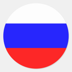 Redonda Pegatina de bandera de Rusia
