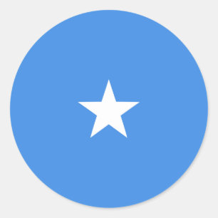 Redonda Pegatina de bandera de Somalia ojo de pez