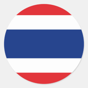Redonda Pegatina de Bandera de Tailandia